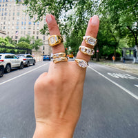 Triple Stone Gypsy Ring