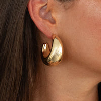 Crescent Hoop Earrings