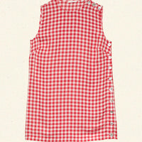 CORALIE DRESS -- SCARLET MARILYN GINGHAM