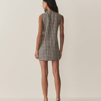 CORALIE DRESS -- BLACK MARILYN GINGHAM