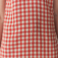 CORALIE DRESS -- SCARLET MARILYN GINGHAM