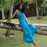 DONYALE DRESS -- BLUE GROTTO