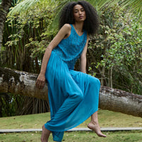 DONYALE DRESS -- BLUE GROTTO