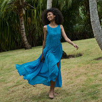 DONYALE DRESS -- BLUE GROTTO