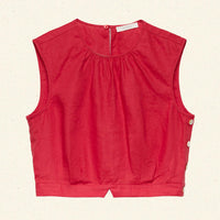 DORIS TOP -- SCARLET