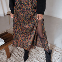 Black Bridget Floral Skirt