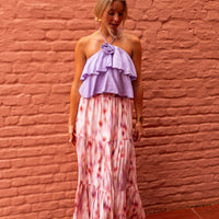 Pink Patterned Esteban Skirt