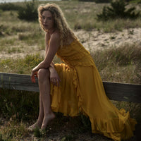 EVELINA DRESS -- GOLDEN ACACIA