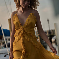 EVELINA DRESS -- GOLDEN ACACIA