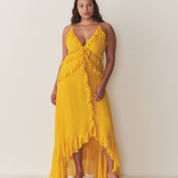 EVELINA DRESS -- GOLDEN ACACIA