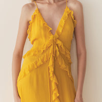 EVELINA DRESS -- GOLDEN ACACIA