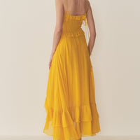 EVELINA DRESS -- GOLDEN ACACIA