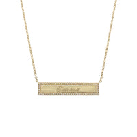 Diamond Bar Pendant Necklace