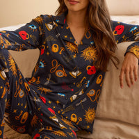 Winter Cloud Jersey PJ Set in Mystic