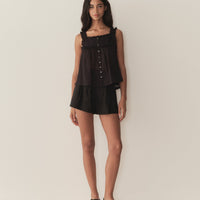 FIDELLA TOP -- BLACK