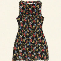GIANNA DRESS -- NOIR WILD ROSE