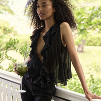 HILDA TOP -- BLACK
