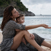 ISCHIA DRESS -- NOIR GRETA GINGHAM