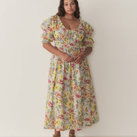ISCHIA DRESS -- BLANC ANEMONE BLOOM