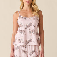 Jenna Cloud Jersey PJ Set in Tiger Lily