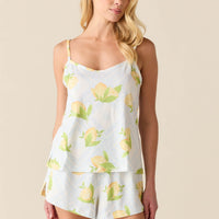 Jenna Cloud Jersey PJ Set in Lemon Spritz