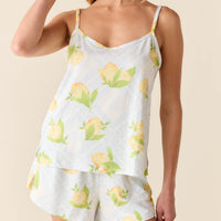 Jenna Cloud Jersey PJ Set in Lemon Spritz