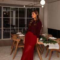 Burgundy Siskou Skirt