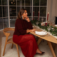 Burgundy Siskou Skirt
