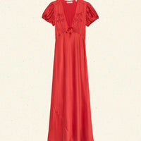 LEANA DRESS -- FIERY CORAL