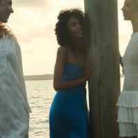 LORRAINE DRESS -- BLUE TOURMALINE