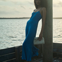 LORRAINE DRESS -- BLUE TOURMALINE