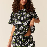 Maddie Cloud Jersey PJ Set in Blossom