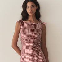 MARISELLE DRESS -- MULBERRY VALENCIA GINGHAM