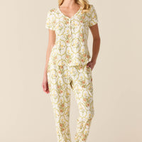 Nadia Cloud Jersey PJ Set in Fleur
