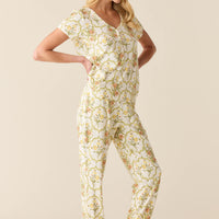 Nadia Cloud Jersey PJ Set in Fleur