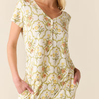 Nadia Cloud Jersey PJ Set in Fleur