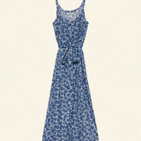 NEVITA DRESS -- BLEU SOLEIL FLEURIT
