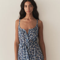 NEVITA DRESS -- BLEU SOLEIL FLEURIT