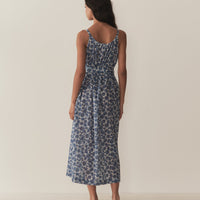 NEVITA DRESS -- BLEU SOLEIL FLEURIT