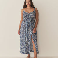 NEVITA DRESS -- BLEU SOLEIL FLEURIT