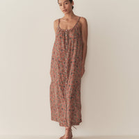 NEVITA DRESS -- L'ORANGE SOLEIL FLEURIT
