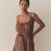 NEVITA DRESS -- L'ORANGE SOLEIL FLEURIT