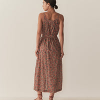 NEVITA DRESS -- L'ORANGE SOLEIL FLEURIT