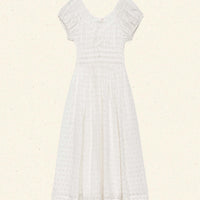 QUINN DRESS -- SALT EYELET