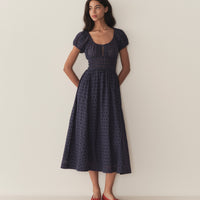 QUINN DRESS -- ADRIATIC EYELET