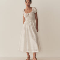 QUINN DRESS -- SALT EYELET