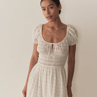 QUINN DRESS -- SALT EYELET