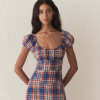 RAMONA DRESS -- COTE D’AZUR PLAID