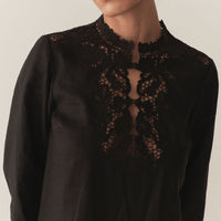 ROSELIE TUNIC -- BLACK