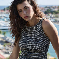 ROSELLA DRESS -- NOIR GRETA GINGHAM